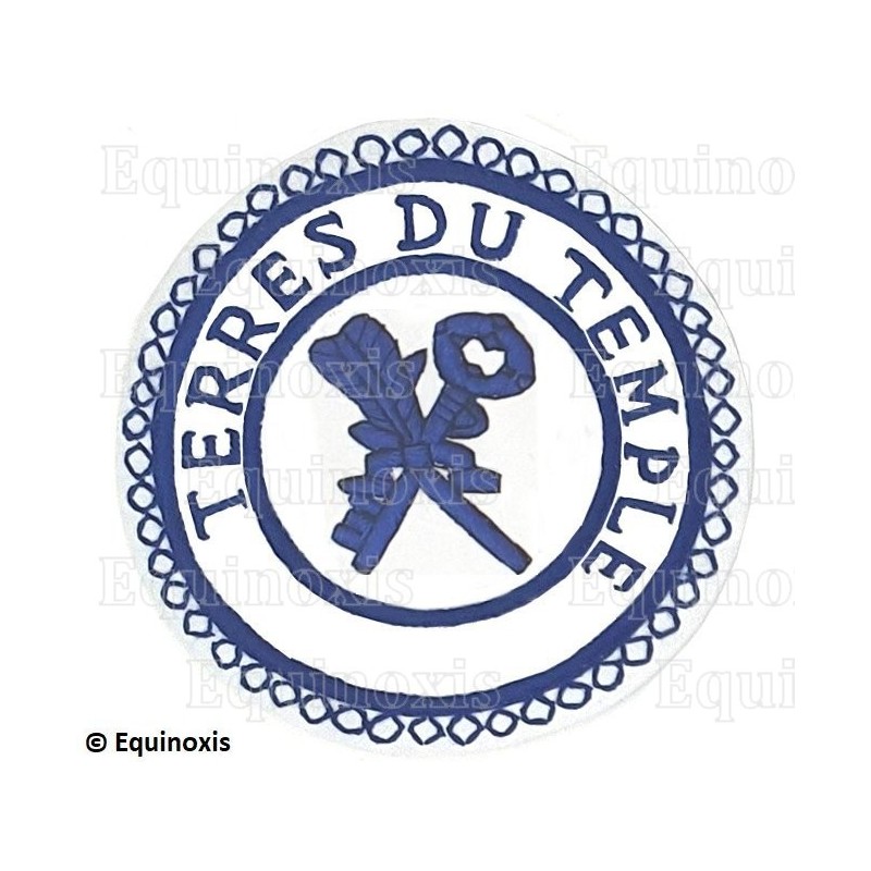 Badge / Macaron GLNF – Petite tenue provinciale – Grand Archiviste – Terres du Temple – Brodé main